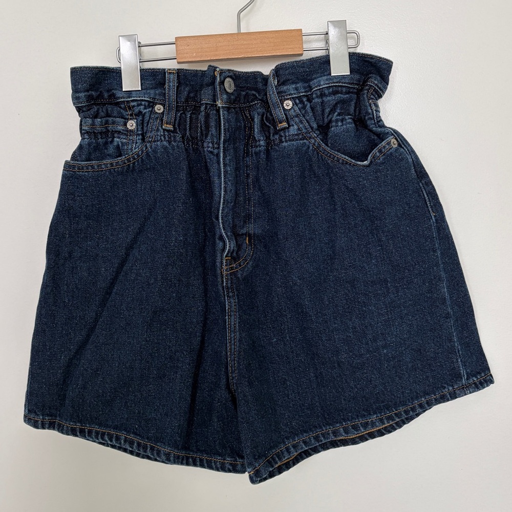 GANNI x LEVI Women’s Dark Blue Denim Shorts